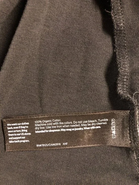 Eileen Fisher 100% Organic Cotton 3/4 Sleeve Scoop Neck Black Tunic Tee Size XL - Picture 9 of 9